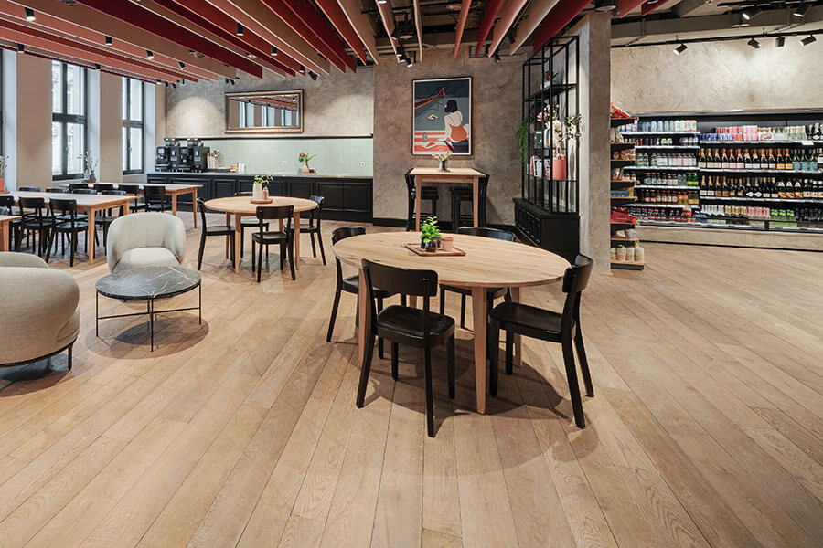 Parkett Nova Antica Club, Landhausdiele, franz. Eiche Base fumé clair, gealtert, Tralee