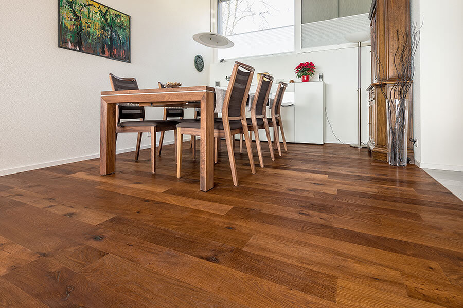 Parkett Nova Lontana, Riemenparkett 2-Schicht, Eiche Malt Mischsortierung, geölt natur