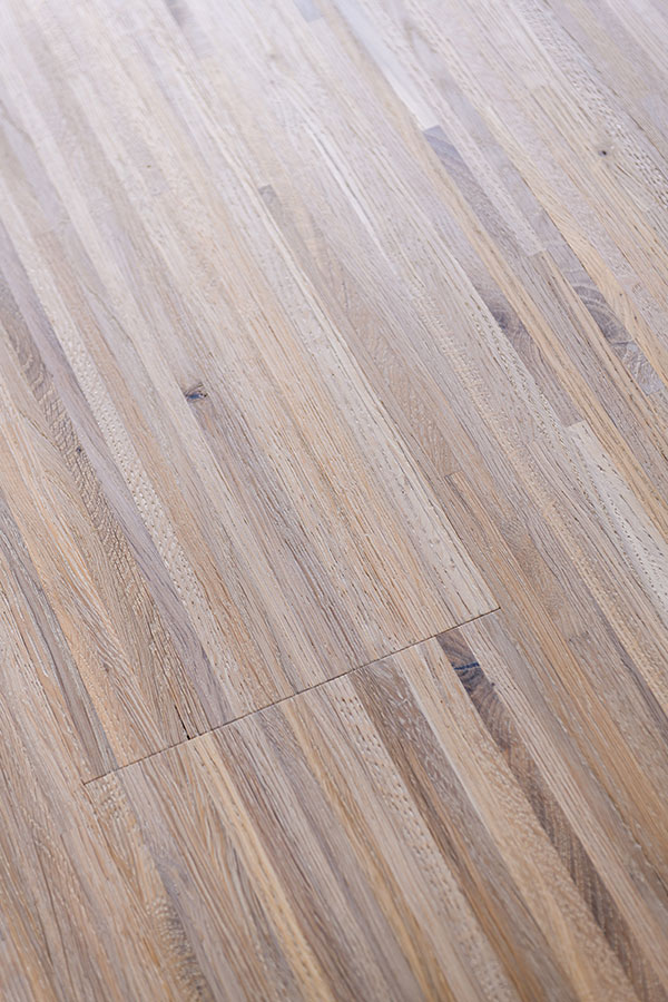 Parkett Edelweiss, XS Hochkant Design, 3-Schicht, Eiche Pingado, wohnfertig geölt weiss