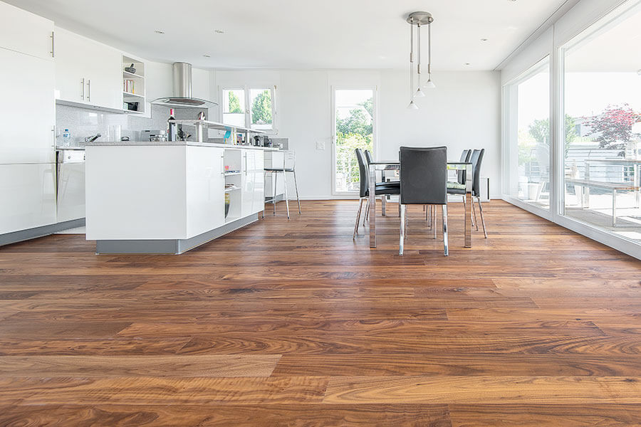 Parkett SkyLine City XL, Landhausdiele 2-Schicht Plus, Nussbaum amerik., geölt natur