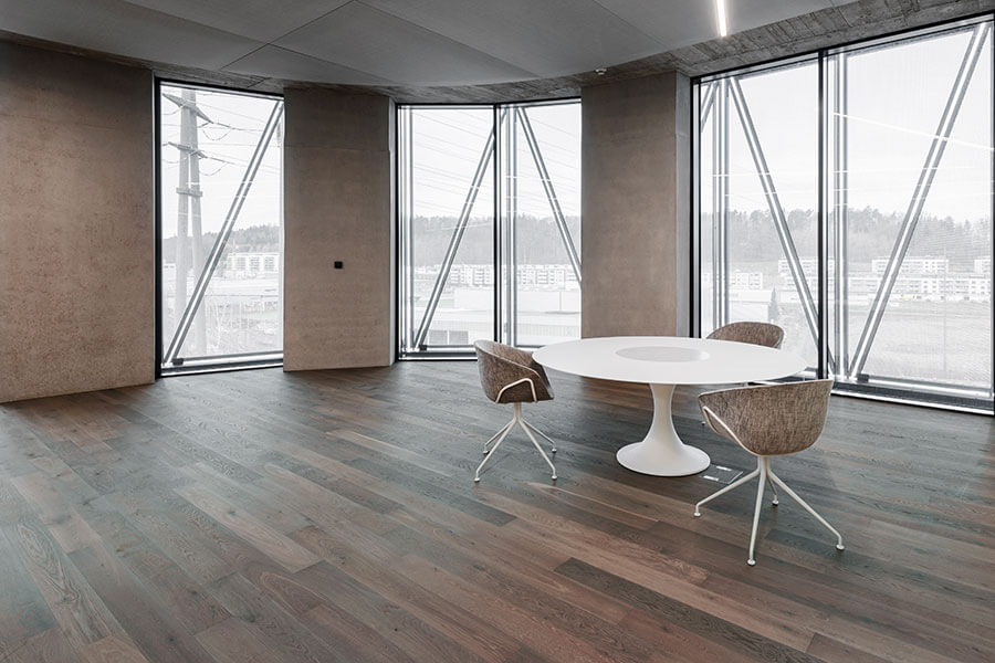 Parkett Edelweiss, Landhausriemen Maxi XXL, Eiche Debina, wohnfertig geölt weiss